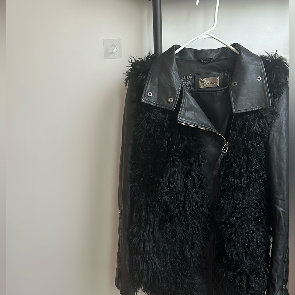 Mackage leather and fur coat
